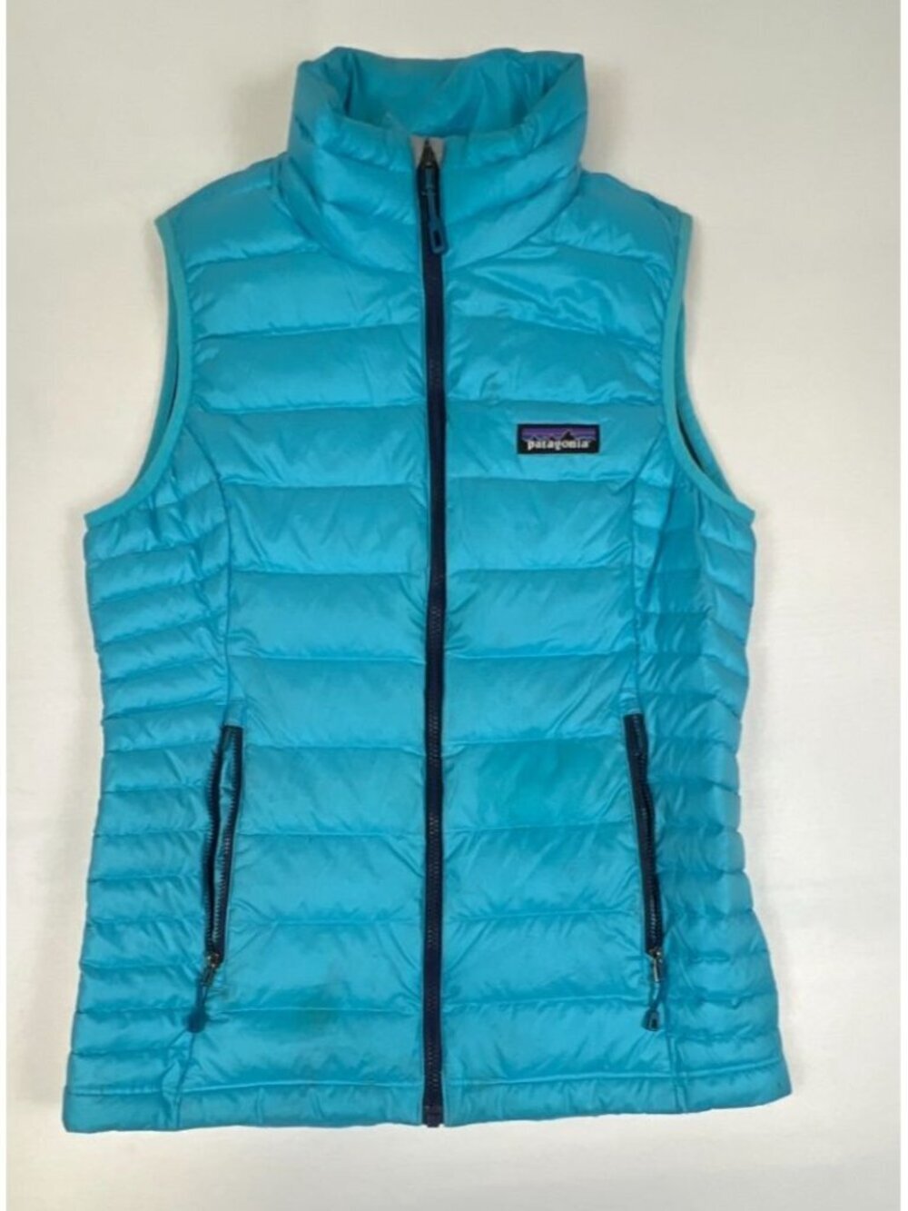 Patagonia Women XS Down Sweater Vest Blue 800-Fill Puffer Ultralight Quilted